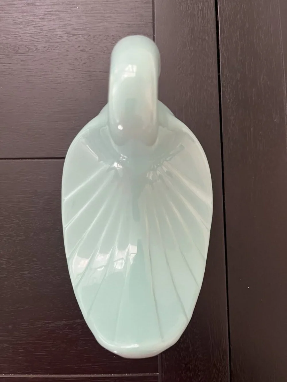 Vintage Aqua Ceramic Swan Towel Holder 80s Retro Bathroom Washcloth Decor 7